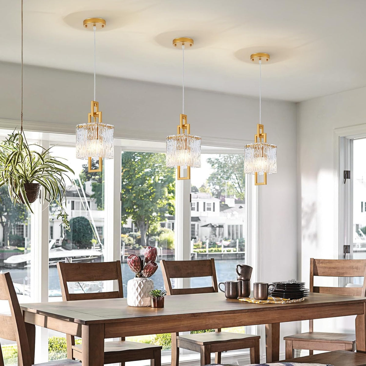 5.9 Inch Modern Gold Crystal 1-Light Mini Pendant Chandelier
