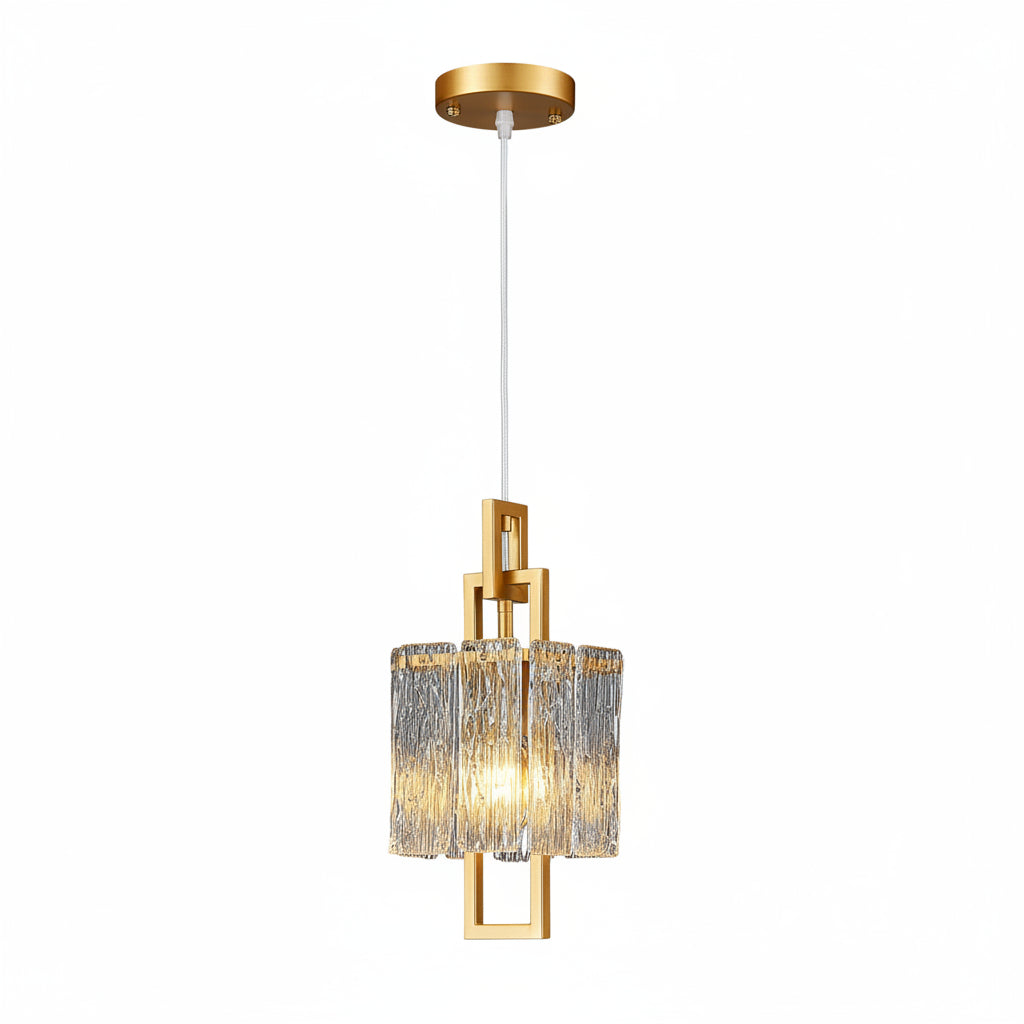 5.9 Inch Modern Gold Crystal 1-Light Mini Pendant Chandelier